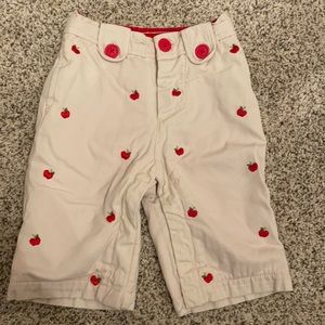Baby Gap Khaki w/ red apples